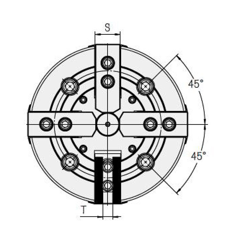 KY Zhongshi four-jaw power chuck