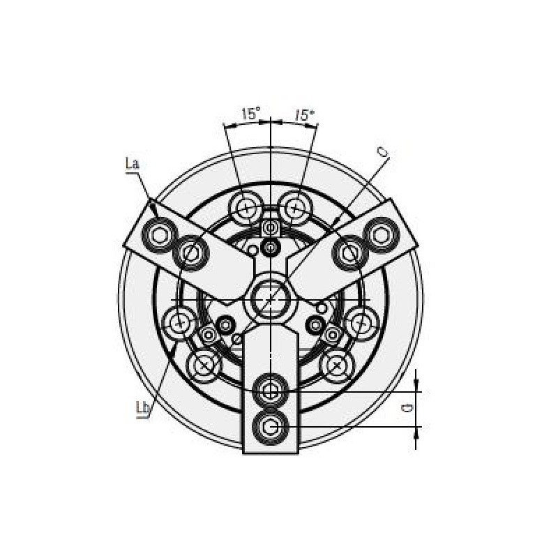 KF C Series Floating Jaw Power Chuck