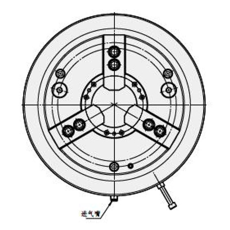 KQ front mounted pneumatic chuck
