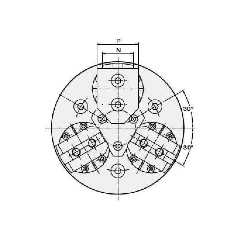 KFZ three-jaw powerful floating hydraulic power chuck