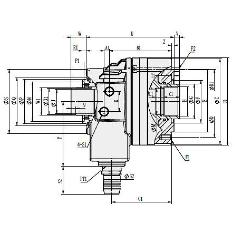 TK high speed hollow rotary cylinder