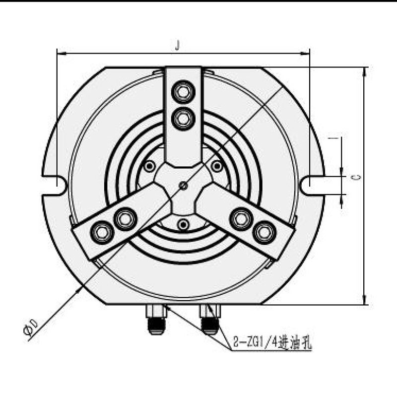 KL-Y vertical hollow hydraulic chuck