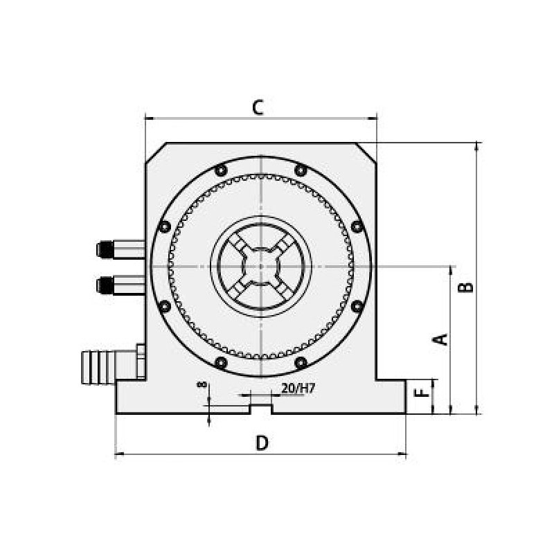 KJM-D Hydraulic two-way spindle chuck