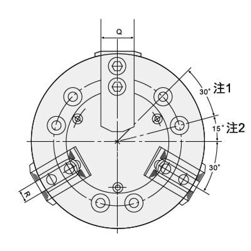 KYD Zhongshi extra large stroke power chuck