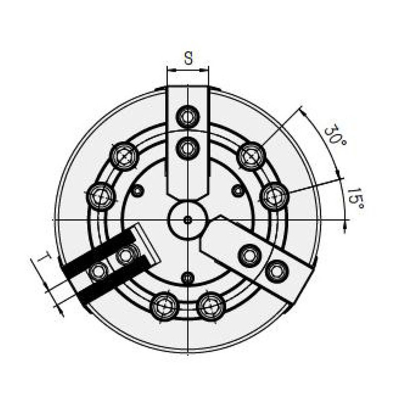 KY-L medium solid long stroke power chuck