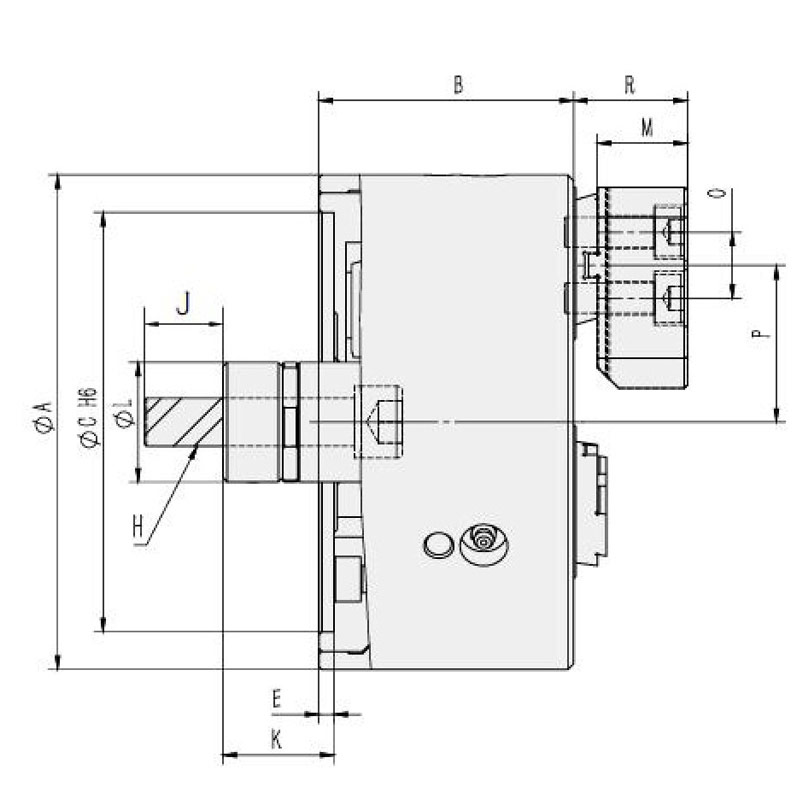XJ rear pull power chuck