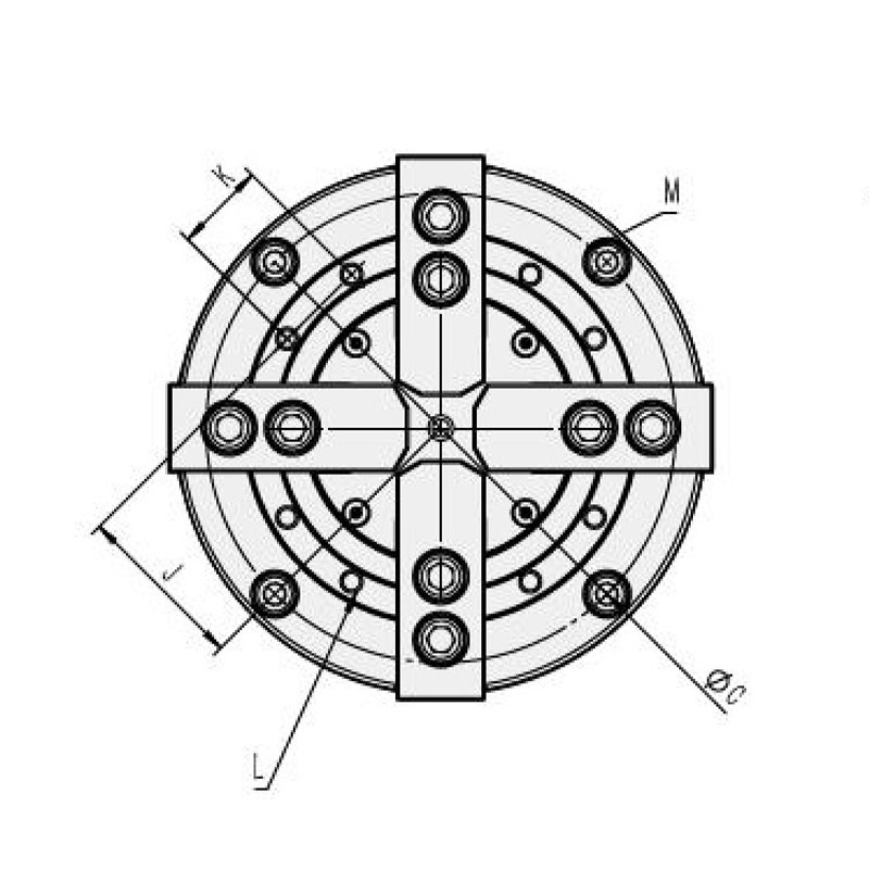 KS Zhongshi four-jaw pneumatic chuck