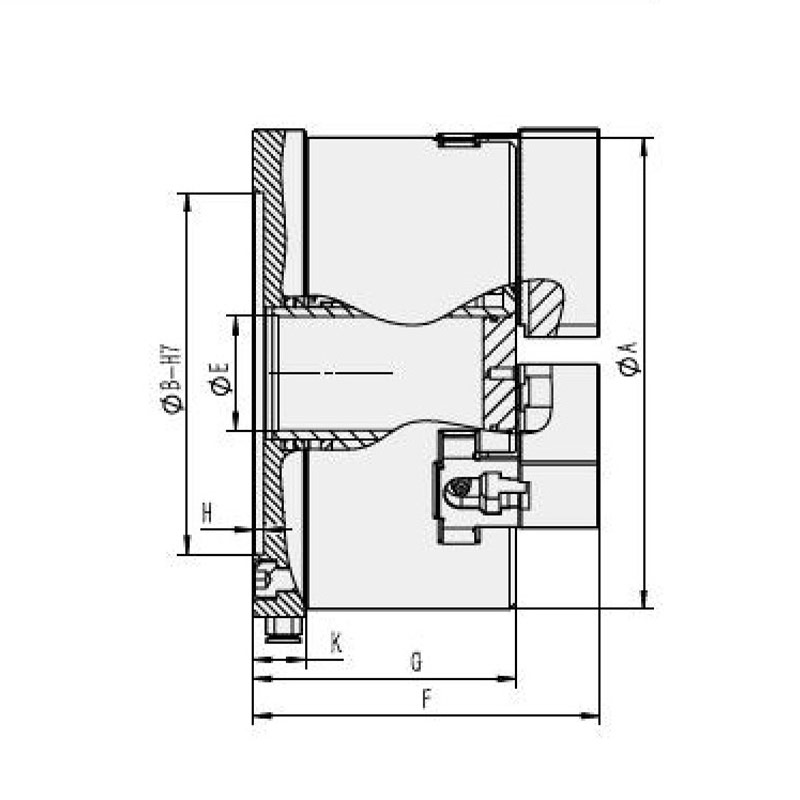 KL-Q vertical hollow pneumatic chuck