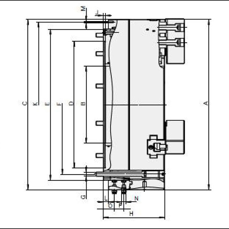 KQ front mounted pneumatic chuck