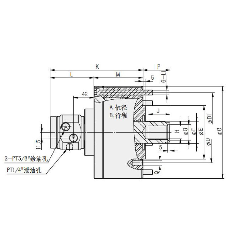 RK-N Zhongshi rotary cylinder (pressure maintaining type)