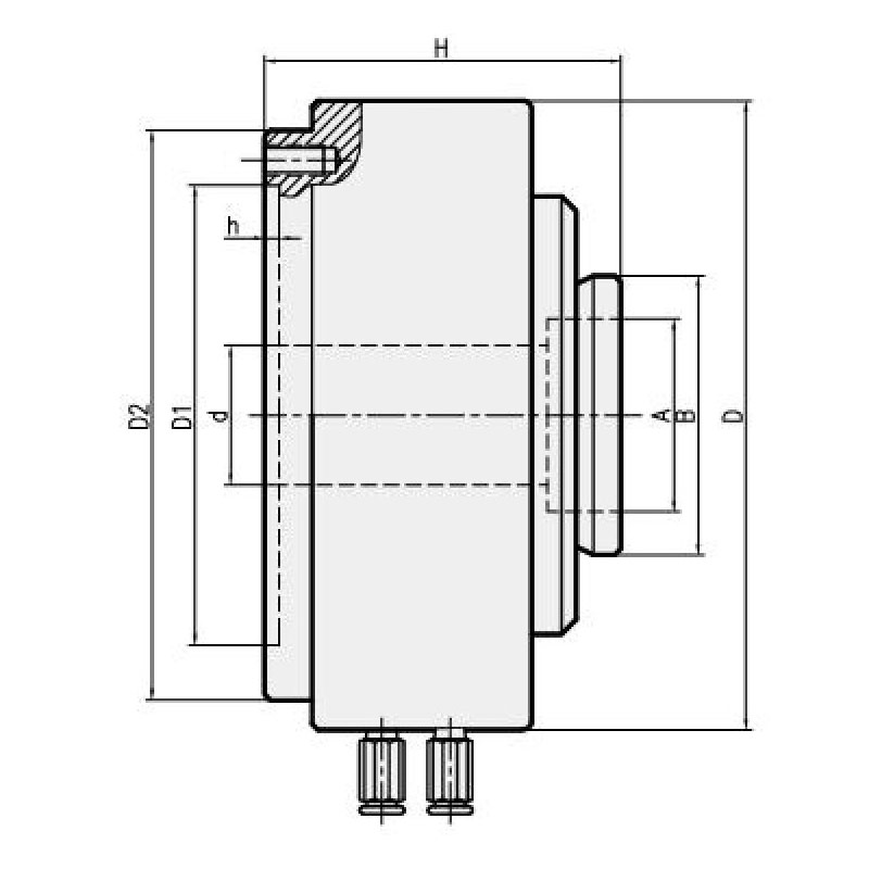 KJA-Q front-mounted hollow collet