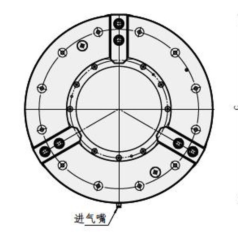 KQ front mounted pneumatic chuck