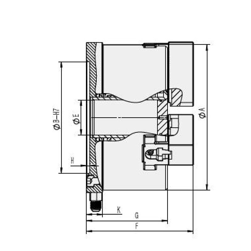 KL-Y vertical hollow hydraulic chuck