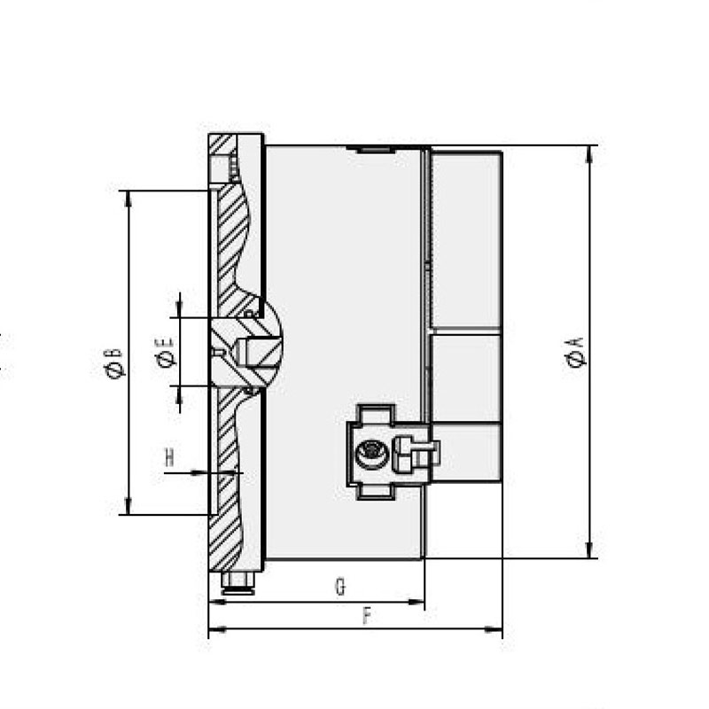 KL-S vertical medium solid pneumatic chuck